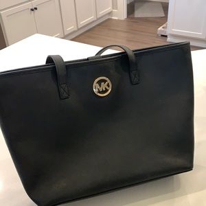 Michael Kors black leather tote